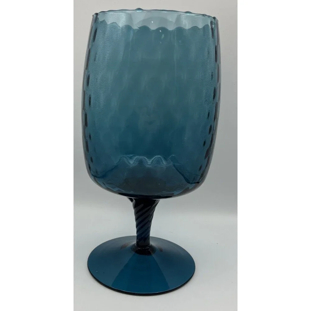 VNTG Empoli Blue Italian Tall Art Glass 10